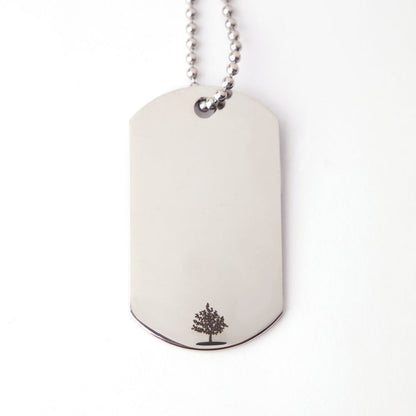 Dog Tag Fingerprint Pendant