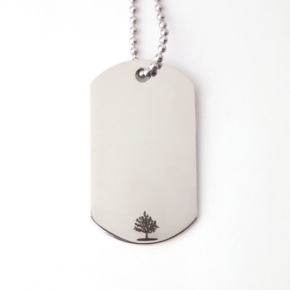 Dog Tag Fingerprint Pendant