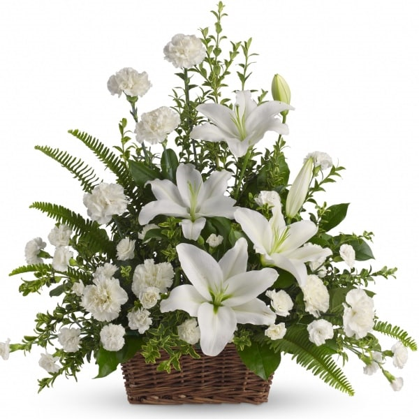 Tranquil White Lily Arrangement