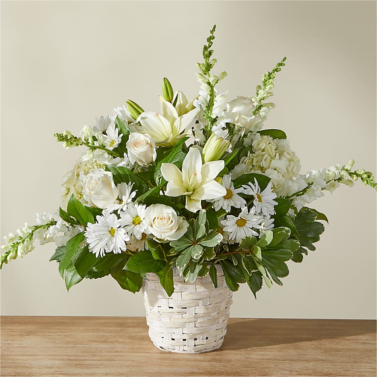 Creamy Sophistication Floral Basket