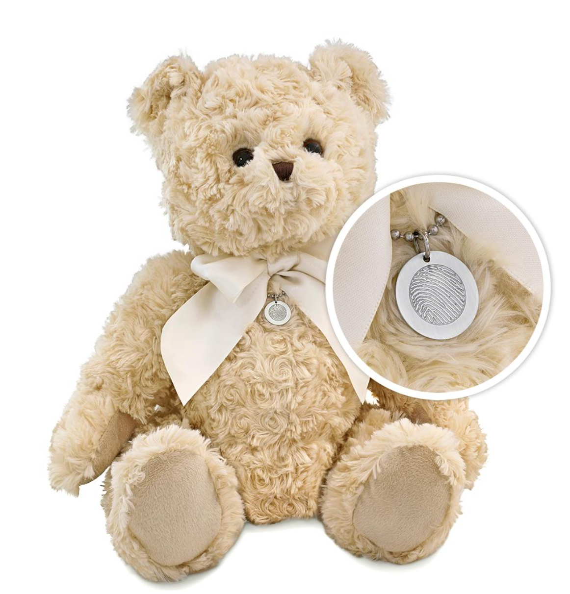 Fingerprint Teddy Bear - Cream