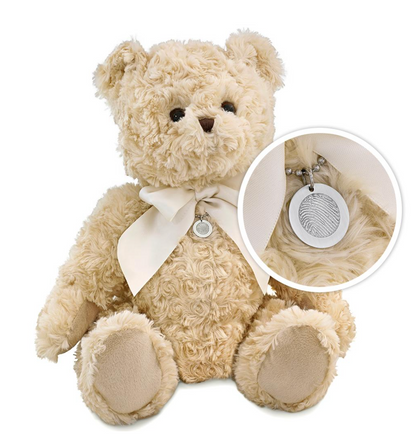 Fingerprint Teddy Bear - Cream