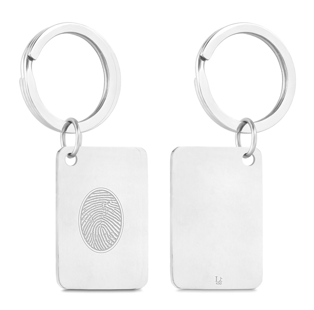 Stainless Steel Fingerprint Keychain
